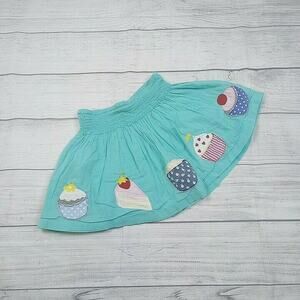 2/3 Mini Boden Smocked Cake Applique Skirt